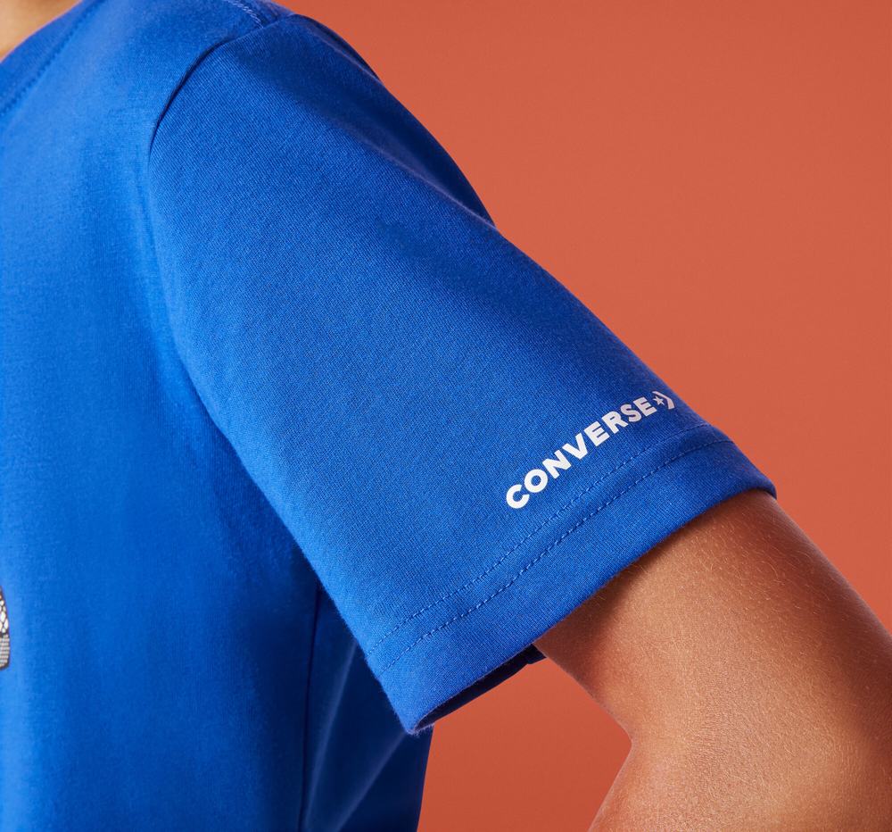 Camiseta Converse Printed Sneaker Criança Azul Marinho 034758ENP